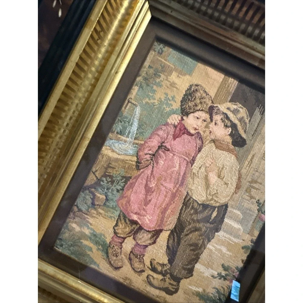 VTG Belgium Tapestry, Point deRose East Lake Victorian Frame 13x12